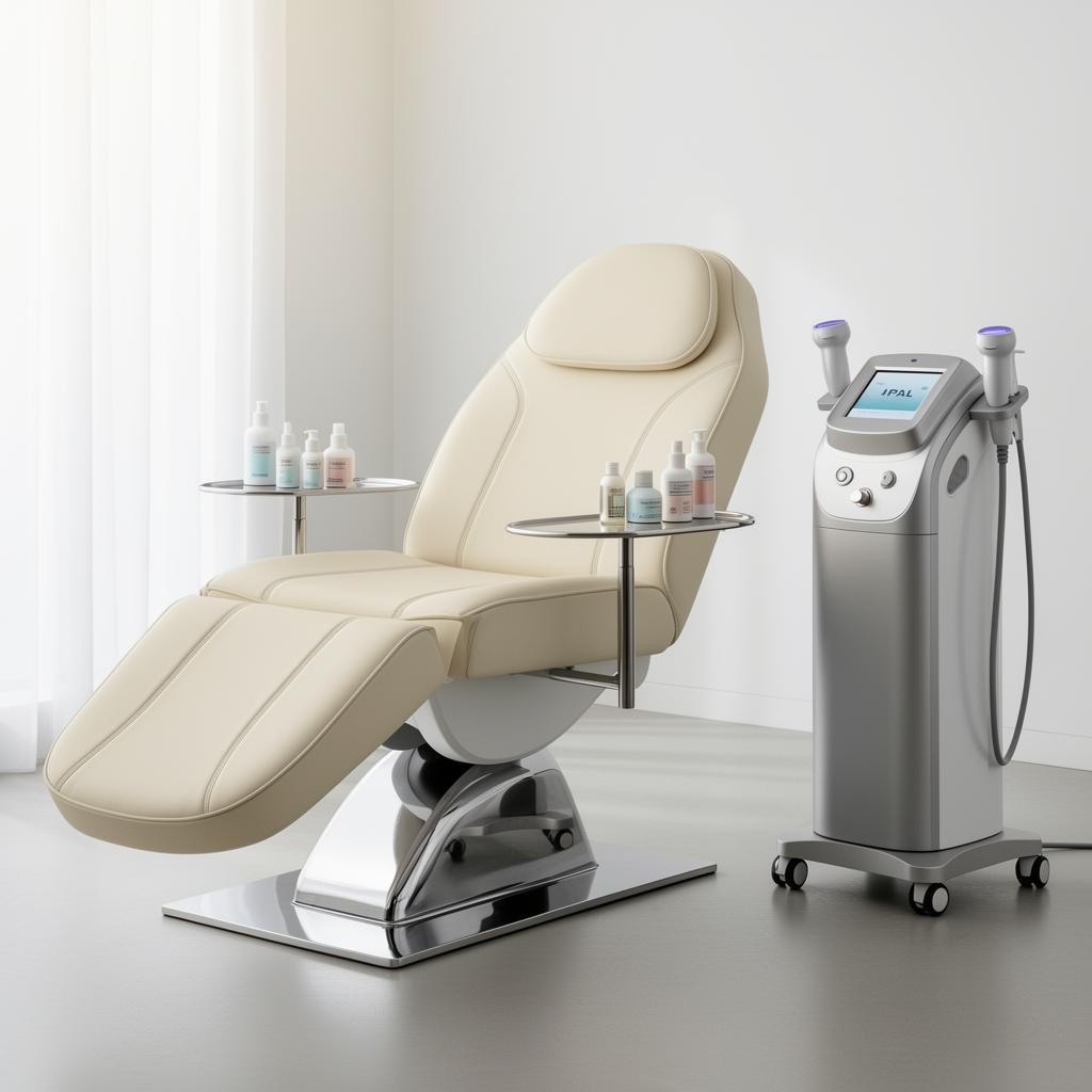 Aesthetic treatment chair beside IPL device